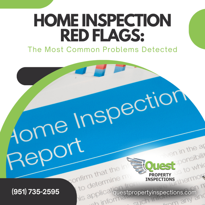 Inspection report flags say look when red